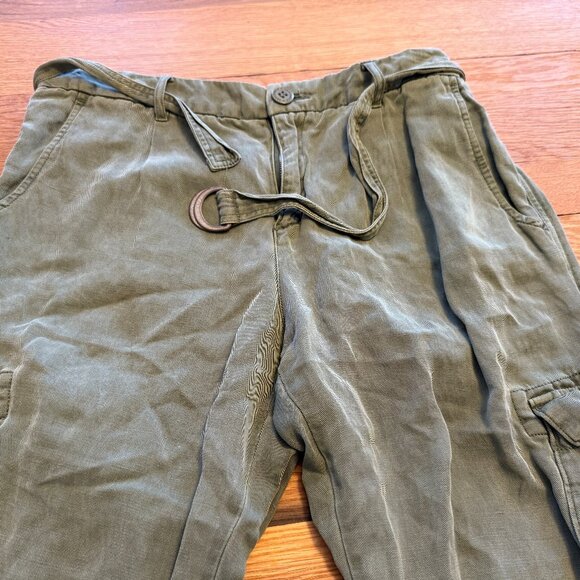 Green cotton Cargo Pants - Picture 1 of 4